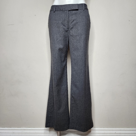 Talbots‎ Charcoal Gray Stretch Wool Wide Leg Trousers Size 6 - Picture 1 of 14